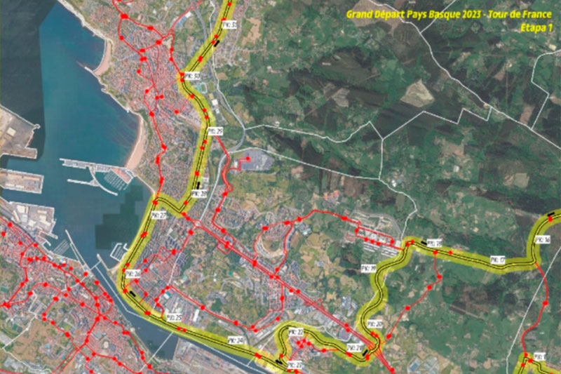 Plan de movilidad y asistencia técnica para las tres primeras etapas del Tour de Francia en el Grand Départ del País Vasco